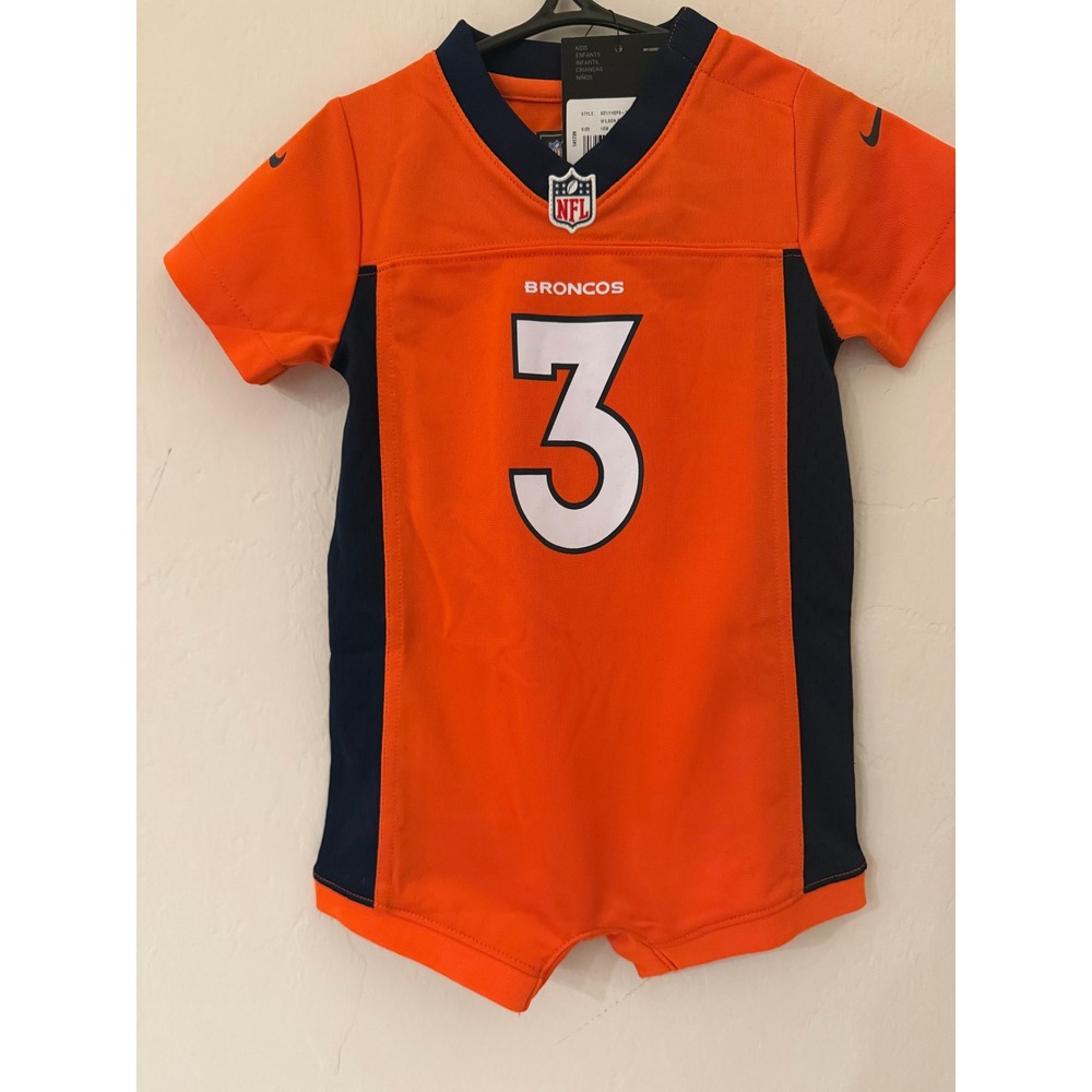 Nike Denver Broncos Russell Wilson 3 Jersey Romper Infant 12M NWT- Retail $50